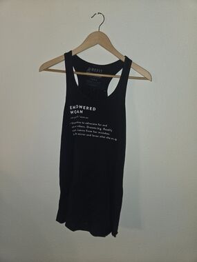 Blue 'Empowered Woman' Racerback Tank Top